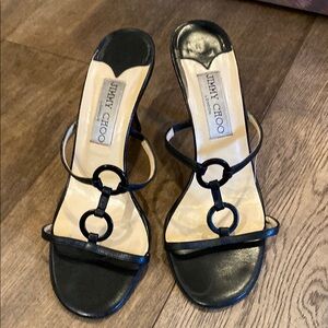 Jimmy Choo size 37.5 black sandals